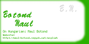 botond maul business card